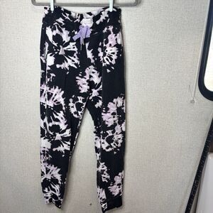 Athleta Salutation Hi-Rise Jogger Tie Dye Purple Black Athleisure Size Medium